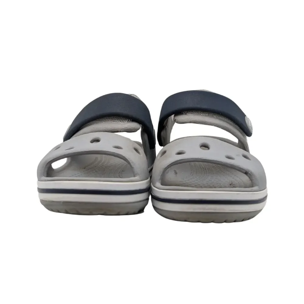 Crocs Kids Grey Navy Crocband Sandal Toddler 8